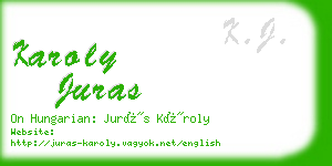 karoly juras business card